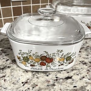 Rare Vintage Corning Ware L’Echalote La Marjolaine Spice of Life 3 QT A-2-B